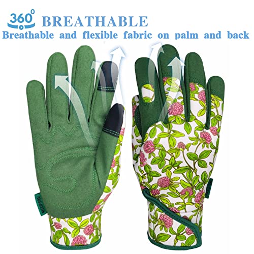 Cute Pattern Gardening Gloves,Thornproof Garden Glove,Gardener Gift - color: 1 Pair Per Pack-green, size: Medium
