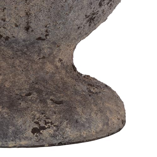 SAFAVIEH Outdoor - Ella Planter Pot with Drainage - Antique Brown Ficonstone Cement - Weather Resistant - Ideal for Patio, Garden, Backyard, 14.2" Wx 14.2" D x 18.1" H (PAT1549A) - color: Antique Brown