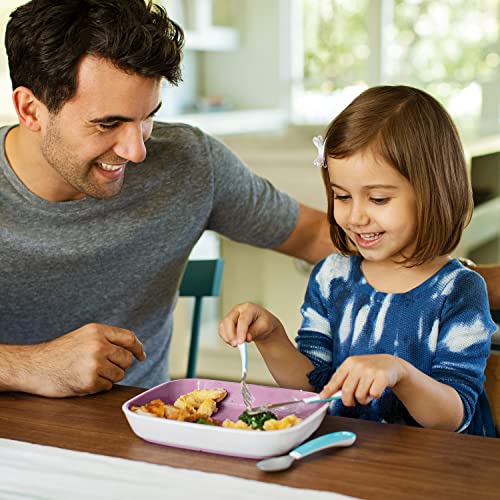 Munchkin® Splash™ Toddler Fork, Knife and Spoon Utensil Set, 6 Pack, Blue/Green - style: Blue/Green Utensils