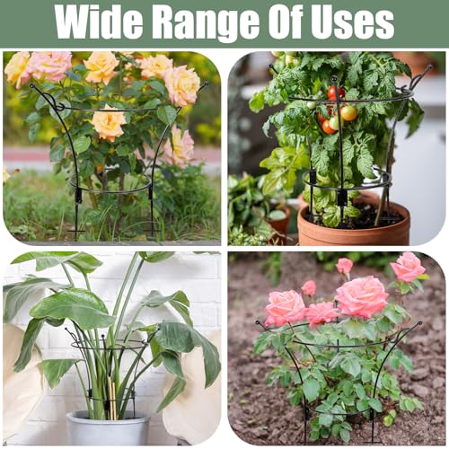 2Pack Large Peony Cages and Supports,23.2x13.4in Grow-Through Support Rings