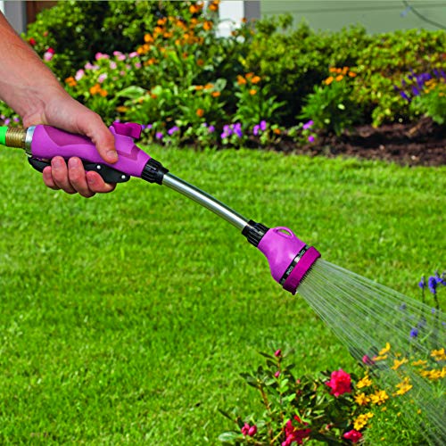 65103-AMZ Sprout 8-Pattern 15" Watering Wand and QuickConnect Product Adapter Amazon Bundle, Raspberry Red - color: Raspberry Red