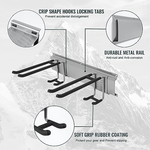 Aking Ace 48-Inch Garage Wall Organizer, Heavy-Duty Hook Set, 350lbs - color: Grey, size: 48 Inch