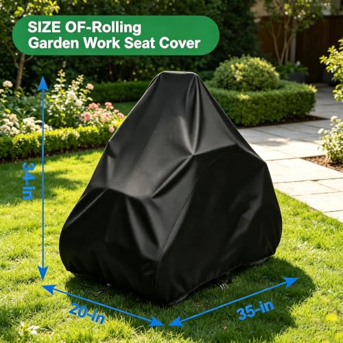 Garden Cart Cover 35in Rolling Garden Work Seat Cover