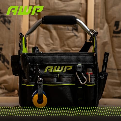 AWP Tool Bags, Premium Tool Bag, Black, Durable Tool Tote, for Professionals and Contractors - size: 12 Inch, style: Tool Tote