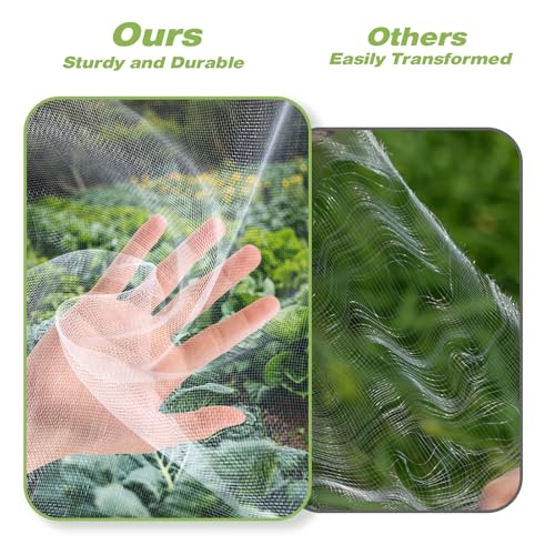 Ultra Fine Garden Netting,10'x13' Plant Netting Pest Barrier for Garden Protection Row Cover Raised Bed Screen Mesh Greenhouse Mosquito Net, Protecting Tree Plants Vegetable Flowers Fruits - size: 10FT*13FT