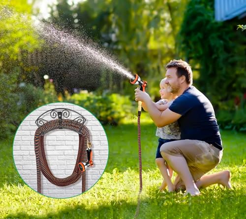 TomCare Garden Hose Holder, Heavy Duty 150 ft Capacity Hose Hanger - color: Black, size: M(13.2“ x 5.7” x 7")