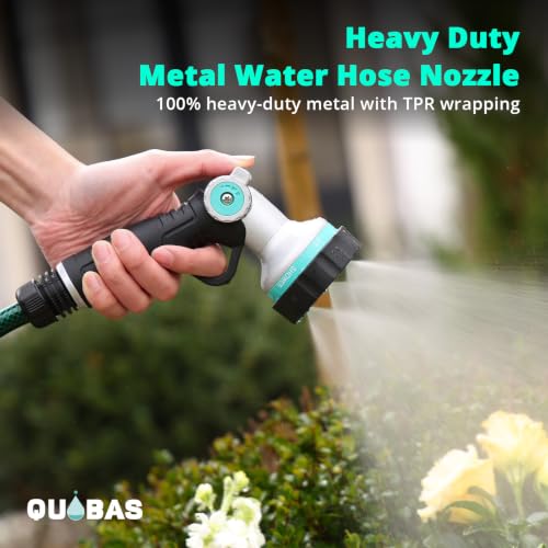 QUOBAS Garden Hose Nozzle Heavy Duty, Water Hose Sprayer Nozzle - size: 8 Inch