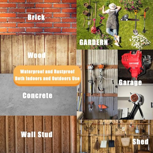 Weedeater Hanger, String Trimmer Hanger and Wall Mounted Power Tool Holder, Garage Utility Hooks for Storage- Black, 3-Pcs - color: Black-3 P