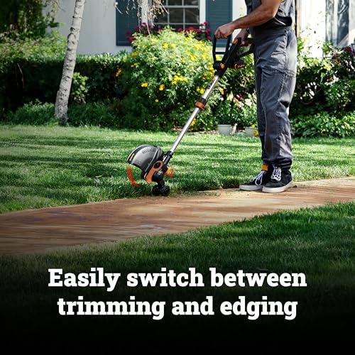 WORX 20V 12" 2-in-1 Cordless String Trimmer & Electric Lawn Edger, WG163 - style: 2 in 1 Trimmer w/(2) Batteries & 0.4 Ah Charger