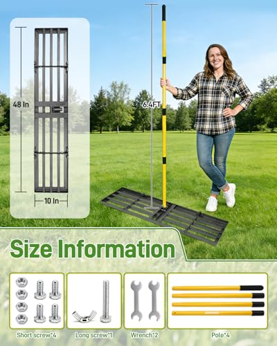 Joyhalo 48in Lawn Leveling Rake - size: 48in