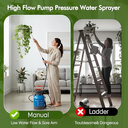 High Reach Plant Waterer Pump Pressure Sprayer for Indoor Hanging Plants