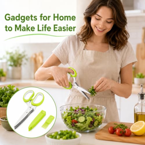 Herb Scissors, Kitchen Shears for Lettuce, Cilantro, Green Onion & Parsley