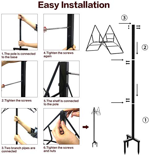 Artigarden Garden Hose Holder, Free Standing Metal Water Hose Stand Hanger - style: Rocket Style