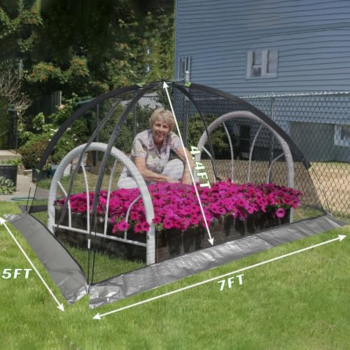 7 x 5 ft Pond Cover Dome Net for Garden Water Features - style: 5×7