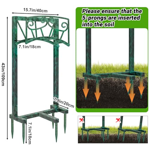 Garden Hose Holder, Heavy Duty Metal Water Hose Holders Hose Stand with 5 Spikes, Freestanding Hose Storage Rack Hose Hanger Holds 150ft Hose for Outside Yard Lawn Garden Decor (Retro Green) - color: Retro Green