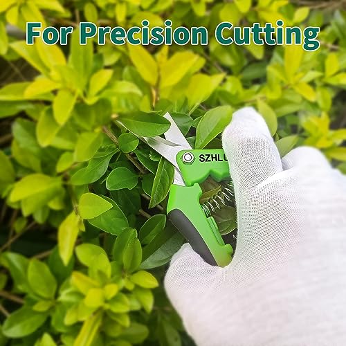 SZHLUX 6.5 Inch Gardening Scissors Hand Pruner Pruning Shears (1, Green) - color: Green