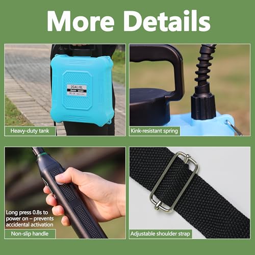 Battery Powered Sprayer 2 Gallon Electric Garden Sprayer for Plants & Weeds