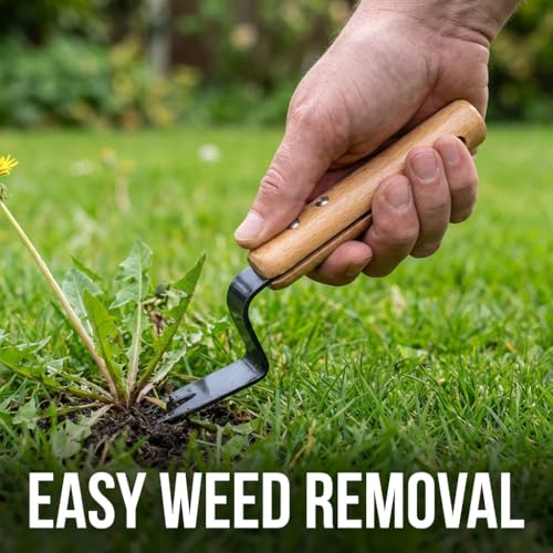 Hand Weeder Tool, Stainless Steel Manual Weed Puller Handle for Gardening, Lawn and Planting, Durable Weeding Removal Tool for Women and Men