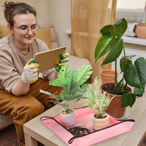 HARFINGTON 2Pcs Repotting Mat 39.4"x39.4" PE Cloth Waterproof Plant - color: Yellow, size: 39.4" x 39.4"