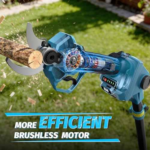 Takuoo Cordless Pole Pruner, 1.6" Cutting Diameter Electric Pruning Shears - size: 1.6" Cutting Diameter