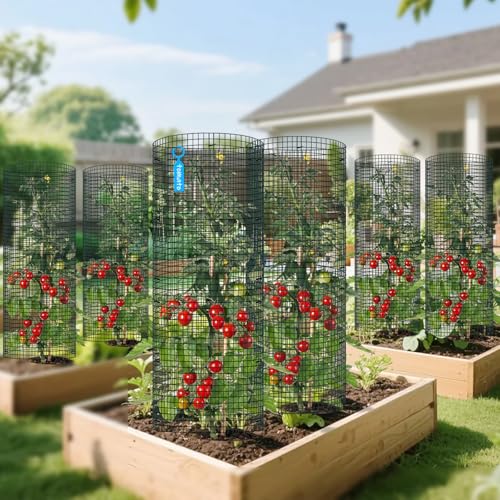 5 Pack Wire Plant Protector, 16"x12" Detachable Metal Plant Protectors Mesh, Garden Plant Protectors for Shrubs Flowers Vegetables to Keep Rabbit & Chicken Animals Out