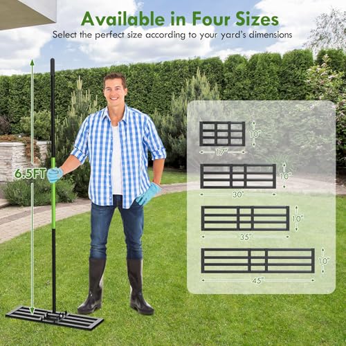 Seeutek Lawn Leveling Rake, 35" x 10" Heavy Duty Ground Leveler - size: 35"*10"
