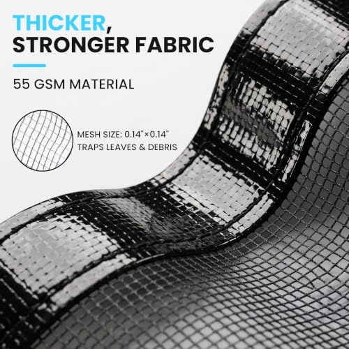 30FT Round Heavy Duty Pool Leaf Net Cover, Durable Reinforced Mesh Pool Cover for Leaves & Debris, Tear-Resistant Above Ground Pool Net with Secure Fit, Easy Install Leaf Protection - size: 30' (Round)
