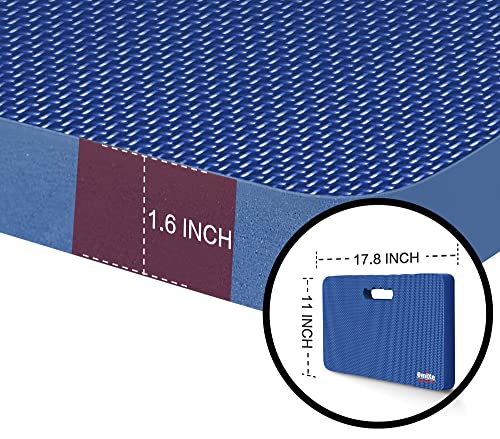 Comfy Extra Large Thick Waterproof Gardening Kneeling Pad Foam Kneeler Mat Garden Knee Pad Cushion for Gardening Planting Yard Work Prayer Yoga Mechanic Workout Baby Bath - color: Blue, size: 1 Pack