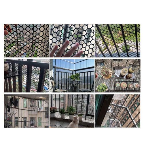 Plastic Mesh Fence Roll 15.7" x32.9', Heavy Duty Chicken Wire Barrier for Chicken Coop & Garden Fencing, Animal Enclosure (Dogs/Rabbits), No Tools Needed Easy Install (Black)