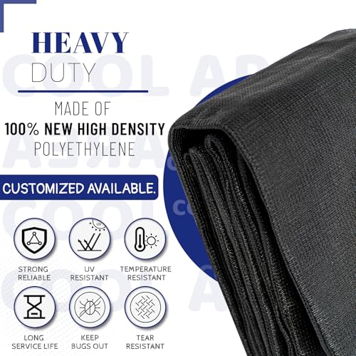 Cool Area 60-70% Mesh Tarp Shade Screen with Grommets, 8x10ft, Black - size: 0 8'X1 0'
