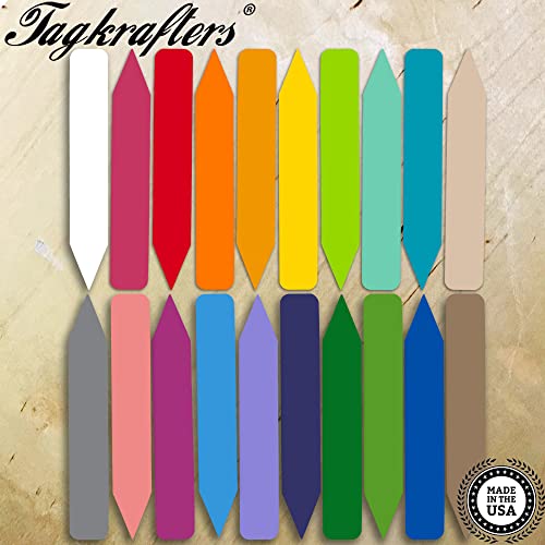 4" x 5/8" 20 Colors Assorted Premium Pot Stakes - 500 Pcs - Plastic Plant Tags and Labels - Nursery Garden Tree Labels Waterproof Writeable | Made in The USA |
