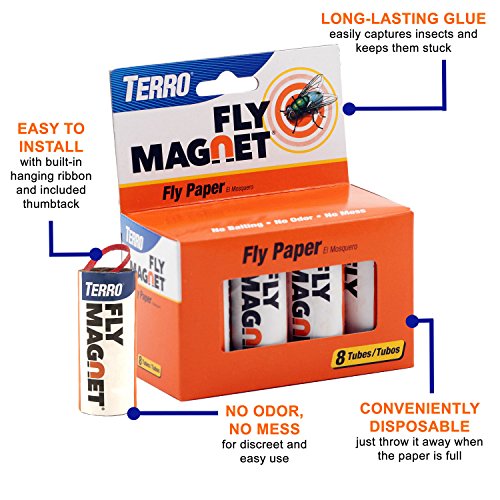 TERRO Fly Magnet 2-Pack, Sticky Fly Paper Traps - size: 2 Pack