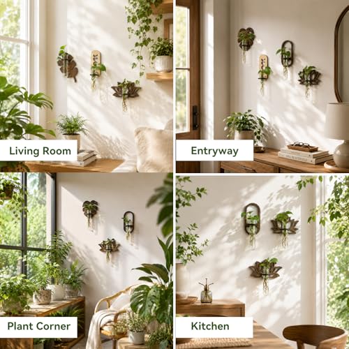Artilady Plant Propagation Station Wall Hanging, Planter Terrariums Tube - color: Lotus