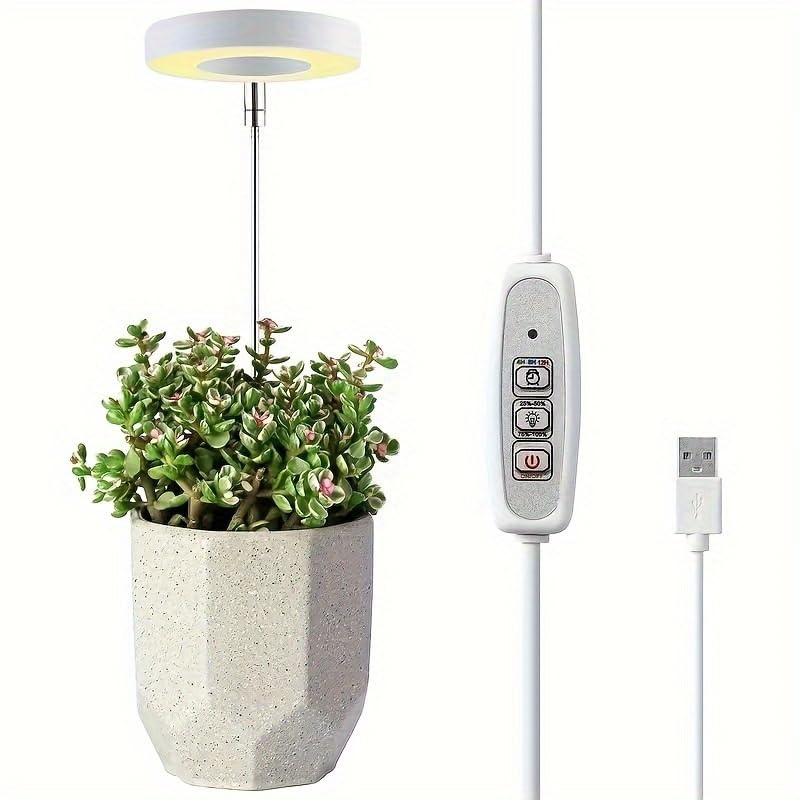 Sale Three-Headed Full Spectrum LED Plant Grow Light, Adjustable Ring Grow Lamp, High-Efficiency Indoor Plant Lighting for Seedlings Succulents Flowers - color: Three-headed plant lamp