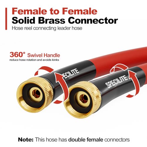 SPECILITE 3/4"x3FT Female to Female Hot/Cold Short Leader Garden Water Hose - size: 3FT 3/4" ID Female to Female