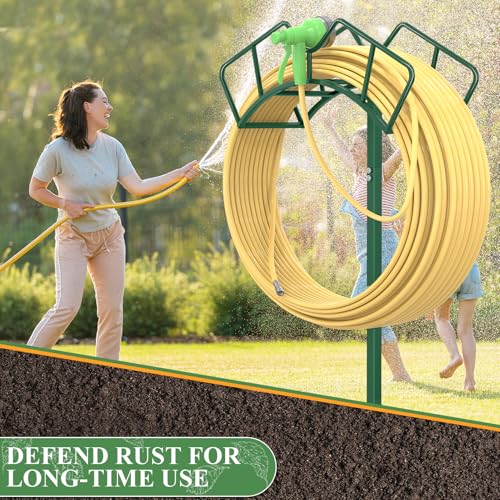 Qatsrin Heavy Duty Garden Hose Holder, Water Hose Storage Holds 150ft Green - color: Green