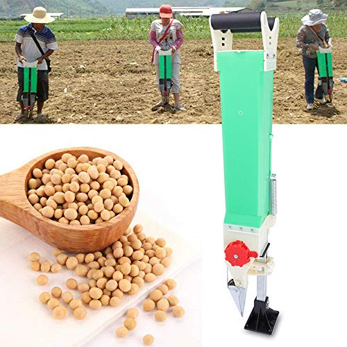 DIFU DENESTUS Fast Seeder Pea Corn Peanut Seeder Planter Portable Handheld Seed Fertilizer Spreader Green for Garden Farm