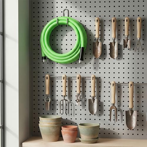 UNCO- Hybrid Polymer Garden Hose, 5/8" x 12 FT, Green, 3/4" GHT Aluminum Fittings, Drinking Water Safe, Lightweight Heavy Duty Garden Hose - size: 12 Ft