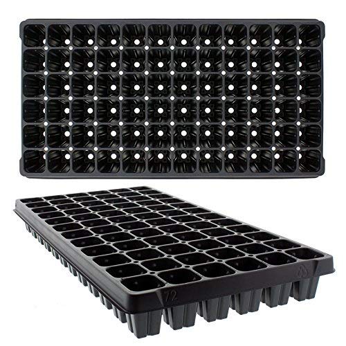 IGC Seed Starting Plug Flats, 100 Pack 72 Cells -Seedling Starter for Planting (100, 72 Cells)