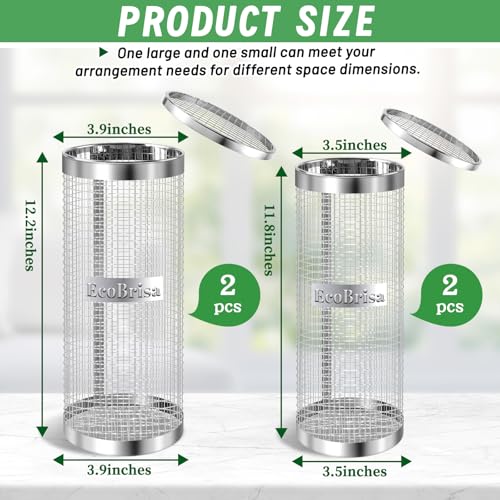 Underground Worm Composting Bin, Metal Compost Bin for Recycling Kitchen Food Waste, Outdoor Worm Compost Bin with Holes and Lid Use in Outdoor Garden Vegetable Patch Backyard (Silvery 4pcs) - color: Silvery 4pcs