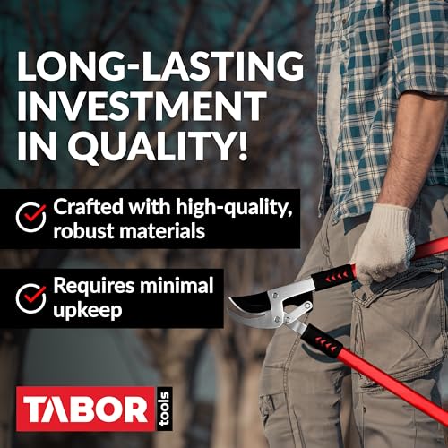 TABOR TOOLS GG11A Bypass Lopper with Compound Action, 30 Inch Tree Trimmer & Branch Cutter, Heavy Duty Tree Pruner with 1 3/4 Inch Cut Capacity, Delivers Clean Cuts with Ease - style: GG11A 30 Inch Bypass Lopper