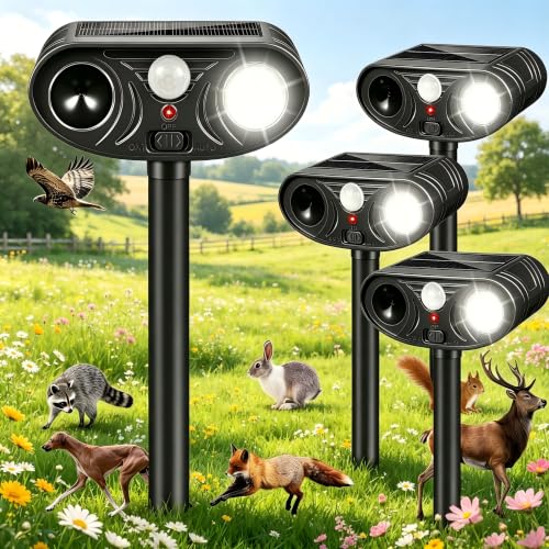 Solar Animal Repellent Ultrasonic Outdoor Deer Repellent Devices