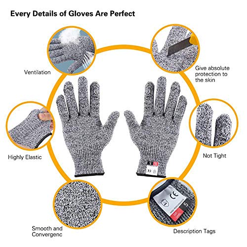 Cut Resistant Nitrile Gloves and Sleeves with EN388 Level 5 Protection - color: Black