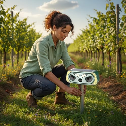 2026 New Solar Ultrasonic Animal Repellent Outdoor, Cat Repellent Outdoor with Motion Detection, Rabbit for Yard Garden Farm, Rabbit,Squirrel,Deer,Raccoon, Rodent Deterrents Animal Repeller, 2 Pack - size: 2pack