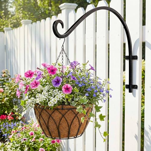 Heavy Duty Hanging Plant Bracket Outdoor: 50lbs 16 Inch Wall Mount Hook - size: 2B-16 Inch
