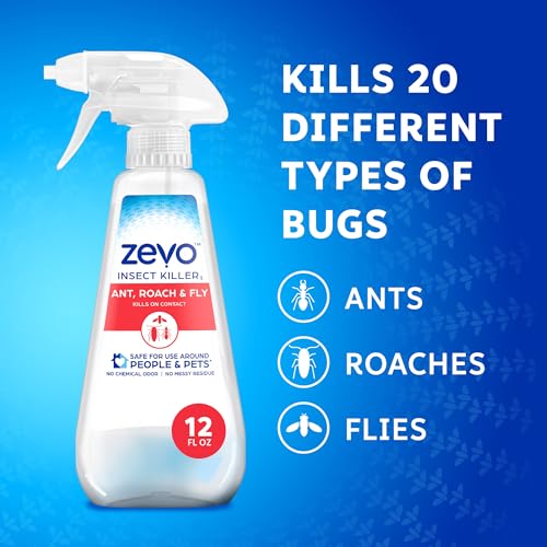 Zevo Multi-Insect Bug Killer Spray, for Ant, Fly, Spider & Roach, 3 Bottles - style: 3 Multi-Insect Killer