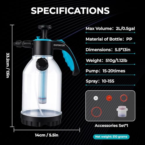 70oz Foam Sprayer, Hand Pump Foaming Sprayer