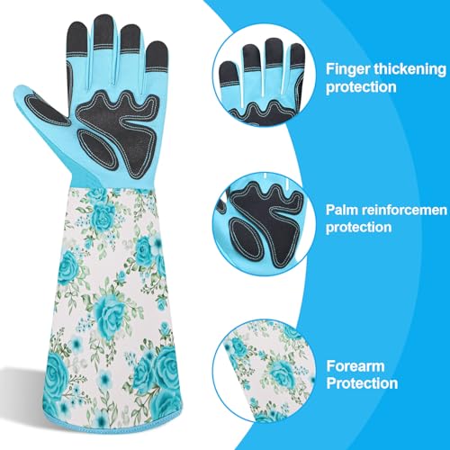 DLY Garden Gloves for Women,Gardening Gloves,Garden Gift for Lady,Blue,XL - color: Light Blue, size: Medium