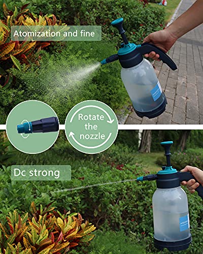 HTDYOO 0.5 Gallon Garden Pump Sprayer, Hand Held Garden Sprayer