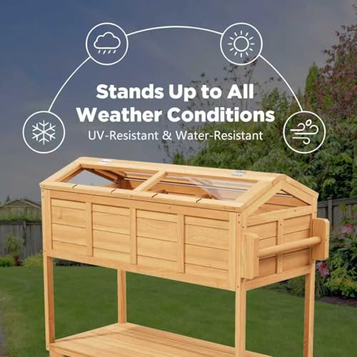 Raised Garden Bed Elevated Planter Box W/Legs Cover Outdoor